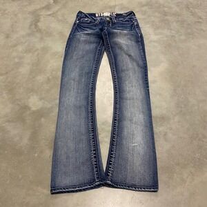 Hydraulic Lola Bootcut Jeans Blue Wash Denim Embellished Pockets Size 0